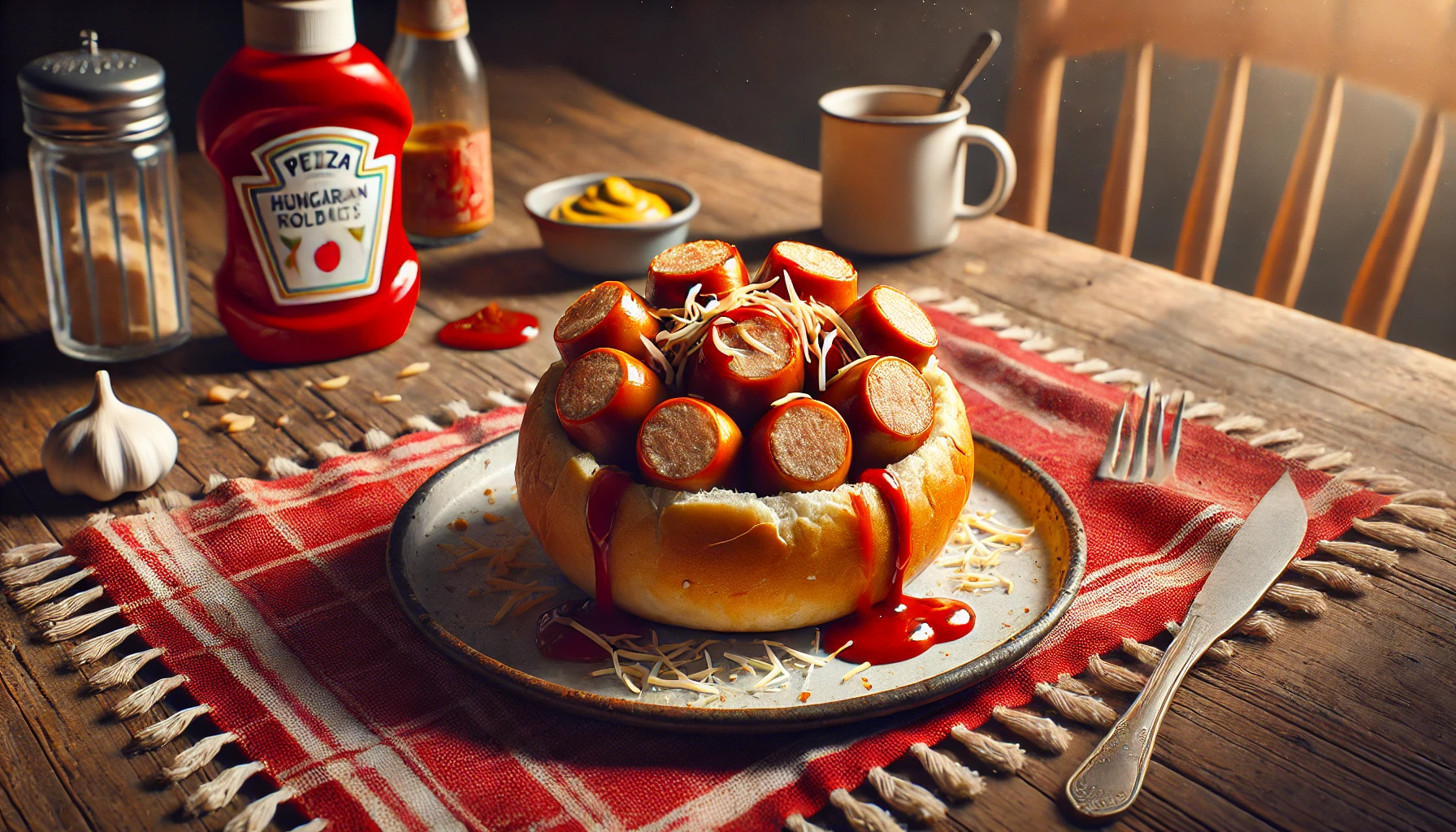 【ハンガリー】でっかいソーセージ&丸パンで豪快に【コルビツェ】