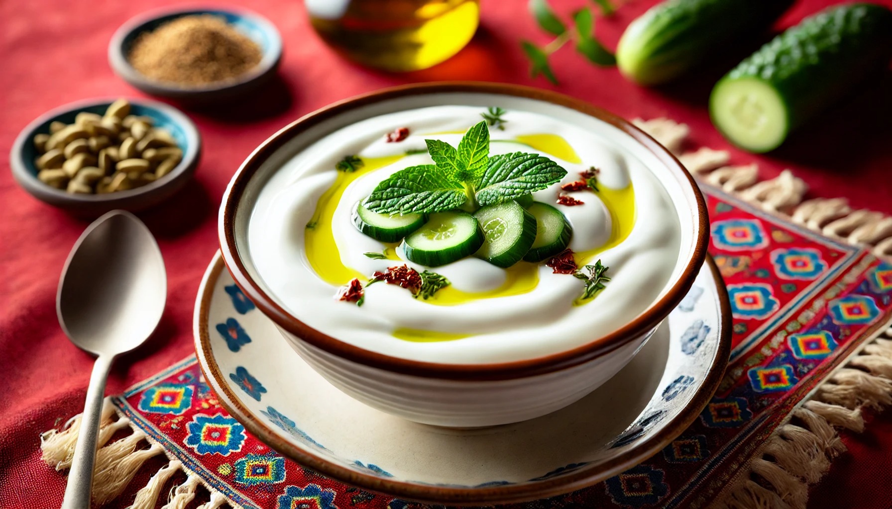 【トルコ】爽やかハーブのヨーグルト【ジャジュック】