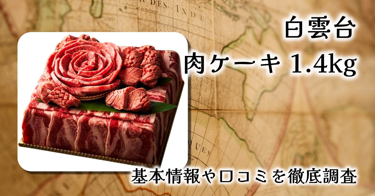 【レビュー】白雲台/ありがとうの花『肉ケーキ』1.4kg｜甘くないケーキが最高のサプライズギフトに！