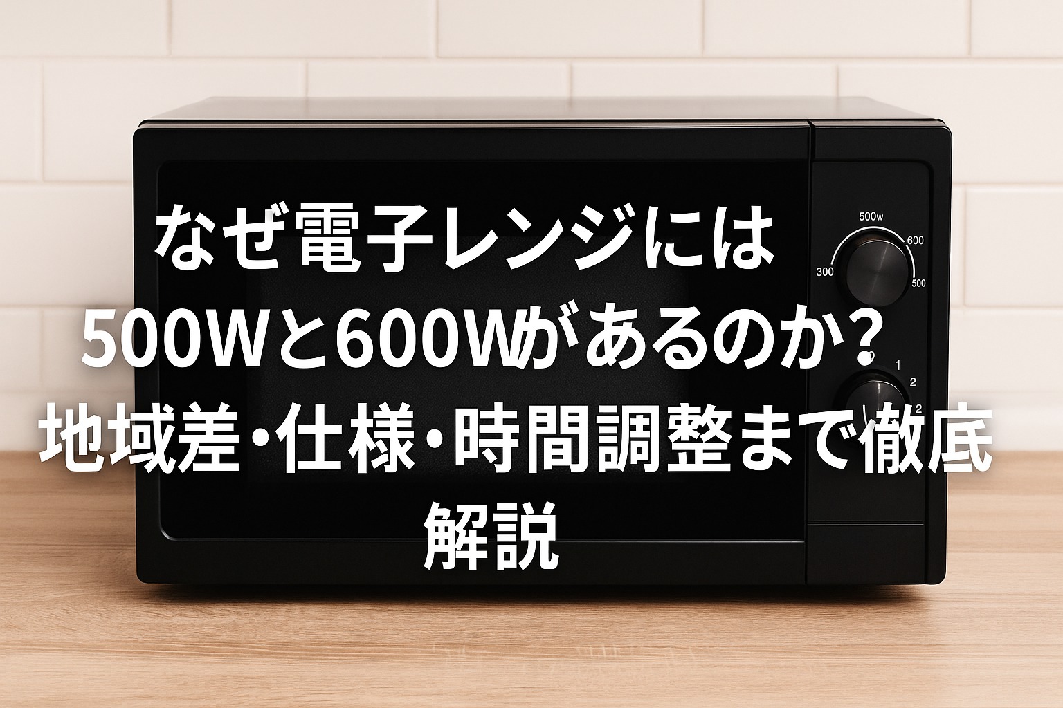 なぜ電子レンジには500Wと600Wがあるのか？地域差・仕様・時間調整まで徹底解説