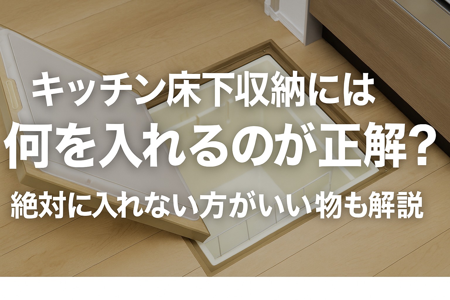 キッチン床下収納には何を入れるのが正解？絶対に入れない方がいい物も解説